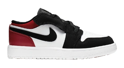 Pre-owned Jordan 1 Low Alt Black Toe (ps) In White/black-gym Red