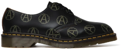 Pre-owned Dr. Martens'  3-eye Supreme X Undercover Anarchy Black In Black/olive