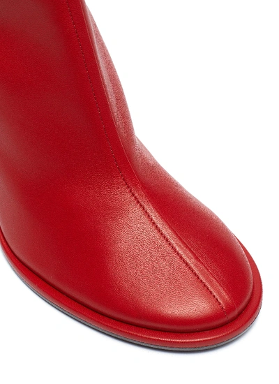 Shop The Row 'tea Time' Leather Ankle Boots In Red