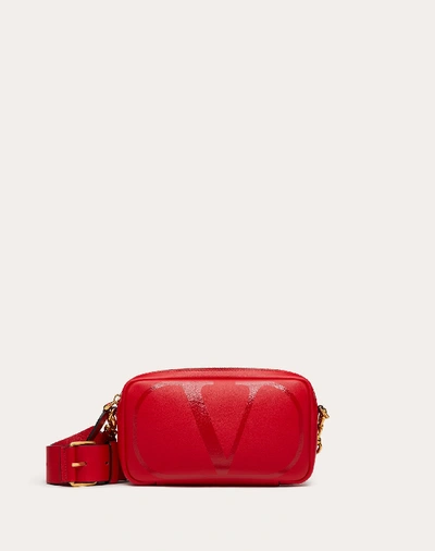 Shop Valentino Garavani Uomo  Garavani Love Lab Crossbody Bag In Pure Red/optic White
