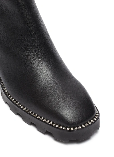 Shop Jimmy Choo 'mava 35' Crystal Embellished Ankle Boots In Black