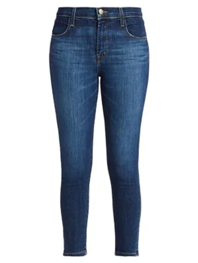 Shop J Brand Alana Mid-rise Crop Skinny Jeans In Arcade
