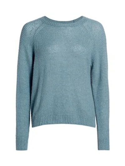 Shop Max Mara Ciad Cloud Stitch Cashmere & Silk Sweater In Light Blue