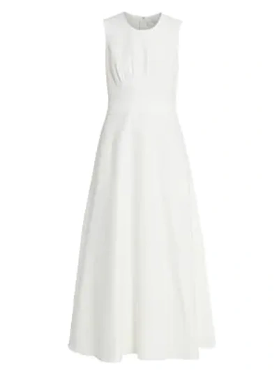 Shop Giambattista Valli Sleeveless Midi Dress In Ivory