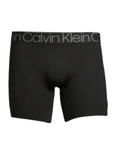 Shop Calvin Klein Underwear Men's Stretch Logo Boxer Briefs In Black