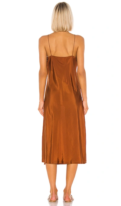Shop Anaak Scarlette Slip Dress In Bronze