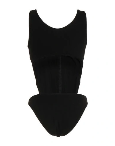 Shop Mugler Bodysuit In Black