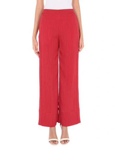 Shop Palmer Harding Palmer//harding Woman Pants Red Size 4 Viscose, Polyamide