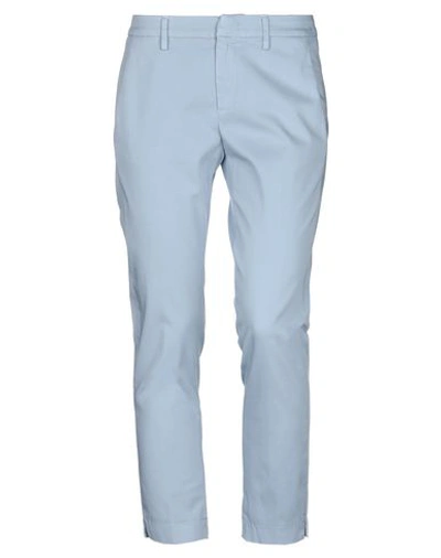 Shop Dondup Woman Pants Sky Blue Size 29 Cotton, Elastane