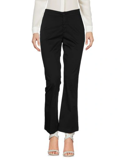 Shop European Culture Woman Pants Black Size L Cotton, Elastane