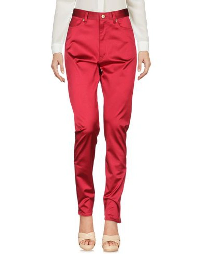 Shop Undercover Woman Pants Burgundy Size 2 Rayon, Cotton, Polyurethane, Polyester, Nylon In Red