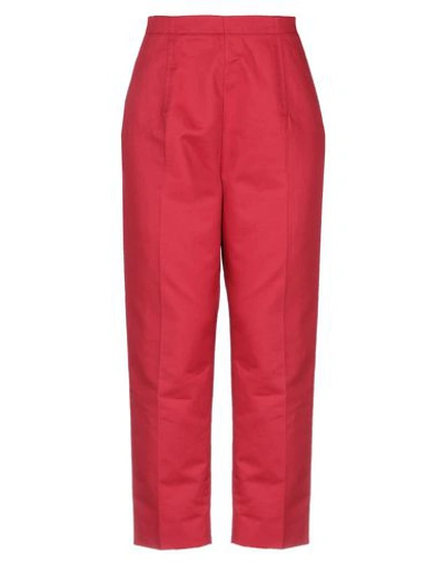 Shop Marni Woman Pants Brick Red Size 2 Cotton, Linen