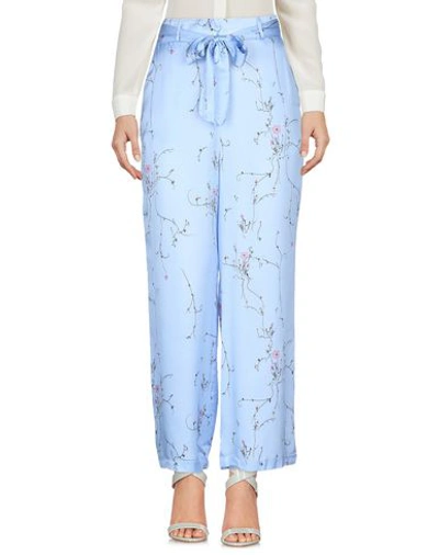 Shop Manila Grace Woman Pants Sky Blue Size 6 Viscose