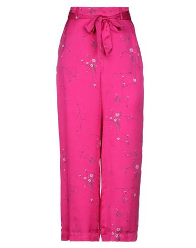 Shop Manila Grace Woman Pants Fuchsia Size 8 Viscose In Pink