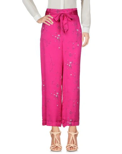 Shop Manila Grace Woman Pants Fuchsia Size 8 Viscose In Pink