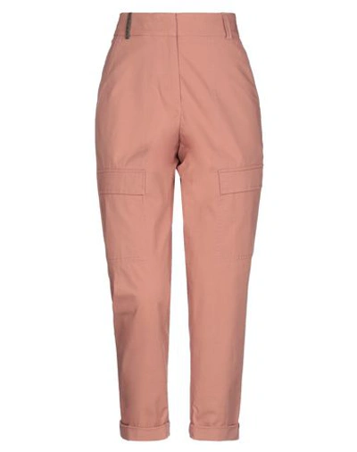 Shop Peserico Woman Pants Blush Size 6 Cotton, Elastane In Pale Pink