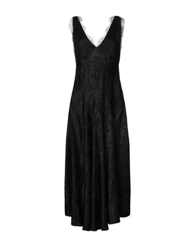 Shop Alexa Chung Long Dresses In Black