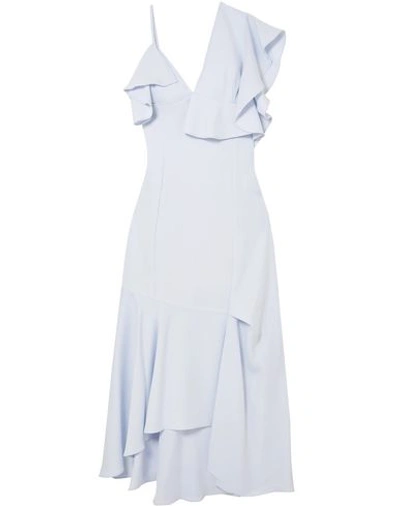 Shop Adeam Long Dress In Sky Blue