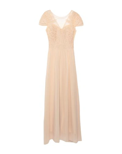 Shop Molly Bracken Long Dresses In Beige