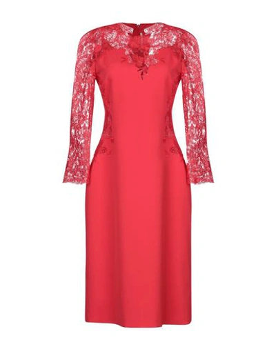 Shop Ermanno Scervino Midi Dress In Red