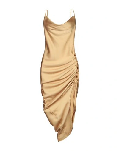 Shop Nineminutes Woman Maxi Dress Sand Size 8 Polyether, Elastane In Beige