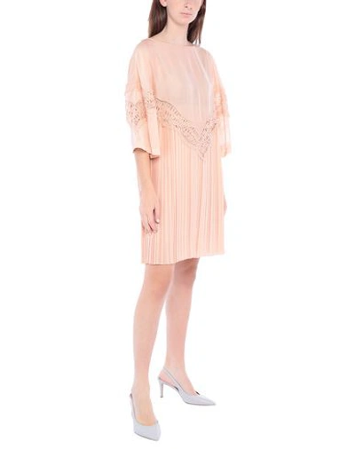 Shop Alberta Ferretti Short Dress In Pale Pink