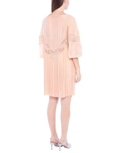 Shop Alberta Ferretti Short Dress In Pale Pink