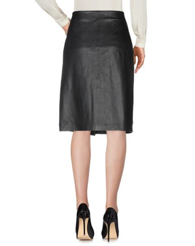 Shop Iris & Ink Woman Midi Skirt Black Size 2 Lambskin