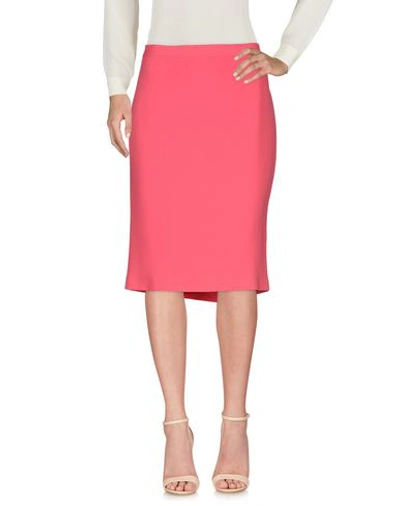 Shop Boutique Moschino Knee Length Skirt In Fuchsia