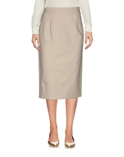 Shop Emporio Armani Knee Length Skirts In Beige