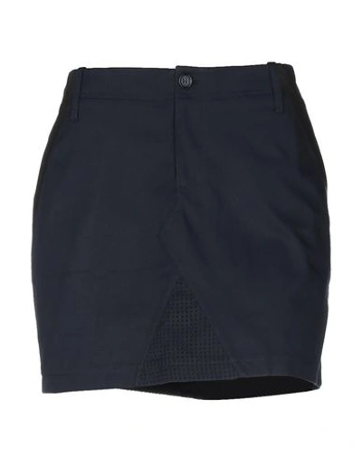 Shop Les Benjamins Mini Skirts In Dark Blue