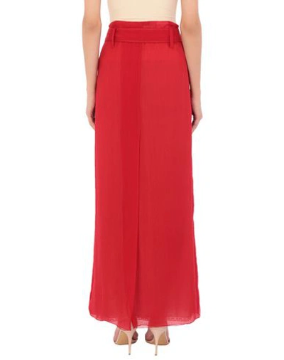 Shop Prada Woman Maxi Skirt Red Size 4 Silk