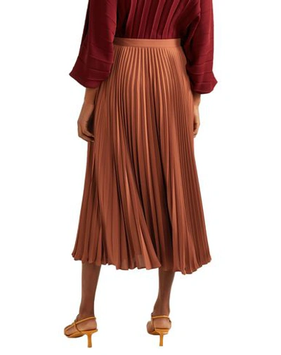 Shop Valentino Garavani Woman Long Skirt Brown Size 2 Silk