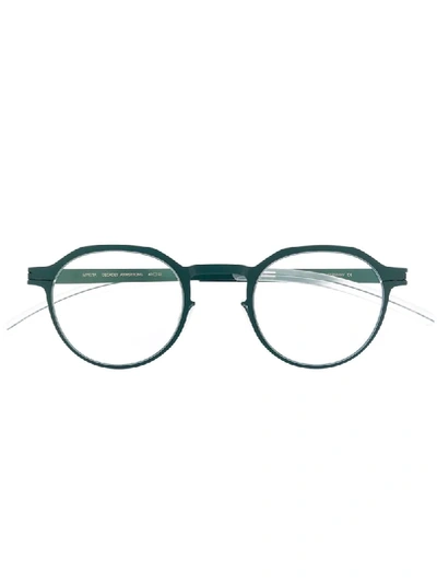 Shop Mykita Armstrong 468 Lagoon Green Leather/fur/exotic Skins->leather