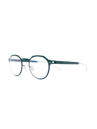 Shop Mykita Armstrong 468 Lagoon Green Leather/fur/exotic Skins->leather