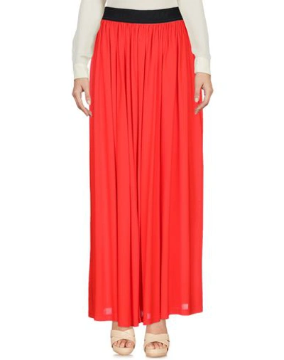 Shop Msgm Midi Skirts In Red
