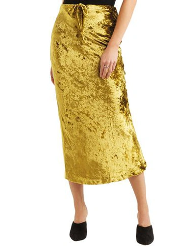 Shop Khaite Midi Skirts In Ocher