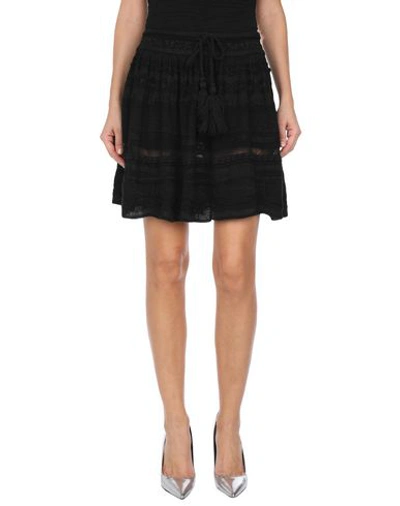 Shop Laneus Knee Length Skirt In Black