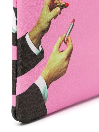 Seletti X Toiletpaper Lipsticks Make Up Bag In Pink
