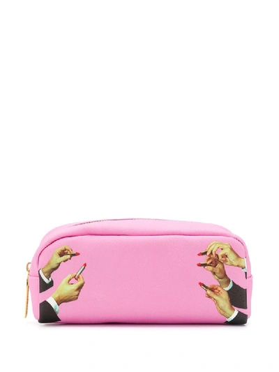Seletti X Toiletpaper Lipsticks Make Up Bag In Pink