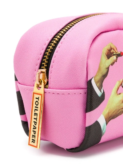 Seletti X Toiletpaper Lipsticks Make Up Bag In Pink