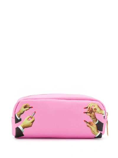 Seletti X Toiletpaper Lipsticks Make Up Bag In Pink