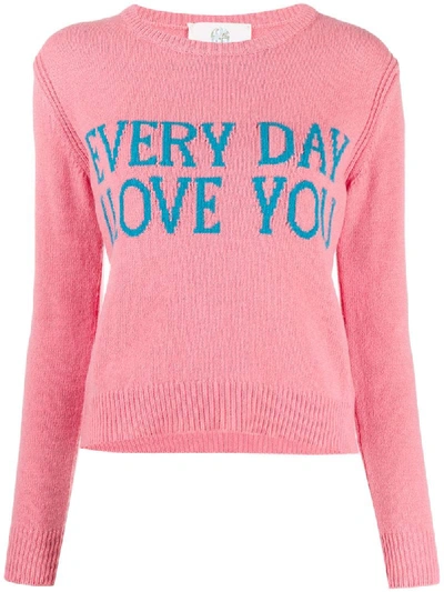 Shop Alberta Ferretti Everyday I Love You Jumper In Pink
