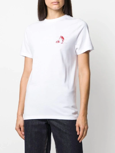 Shop Loewe Animal Motifs T-shirt In White