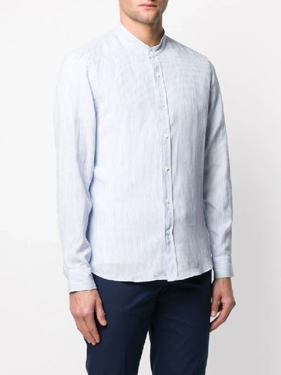 Shop Brunello Cucinelli Striped Shirt In Blue