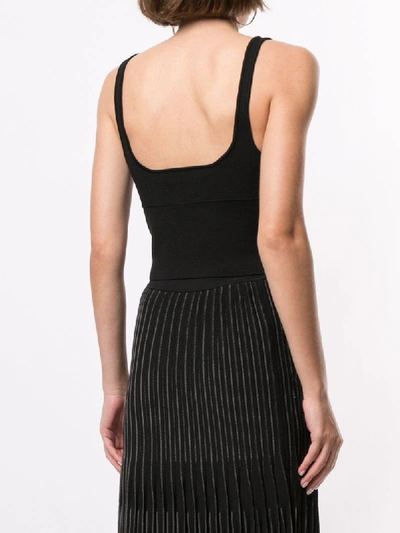 Shop Dion Lee Density Bustier Top In Black