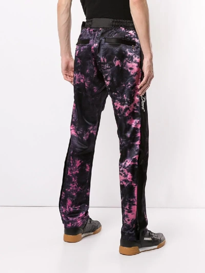 Shop Just Don Tie-dye Print Track Trousers In Black