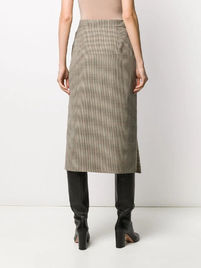 Shop Ports 1961 Asymmetric Baroque-print Skirt In Neutrals