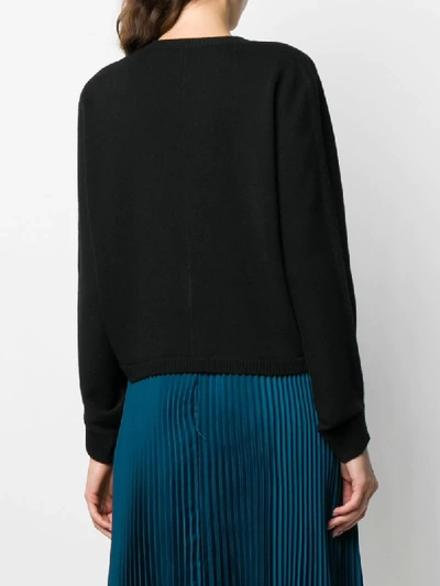 Shop Valentino Vgold Knitted Jumper In Blue