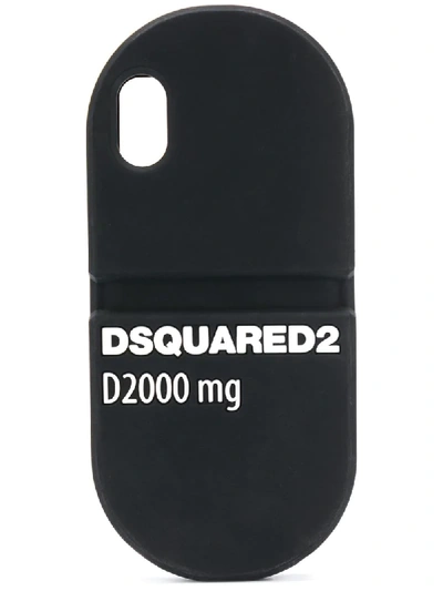 Shop Dsquared2 D2000 Mg Logo Pill Iphone X Case In Black